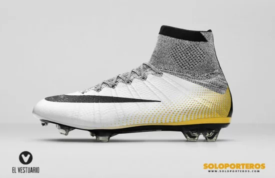 Ronaldo white and gold boots online